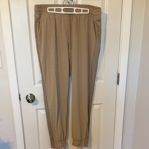 Athleta Tan Window pane Joggers